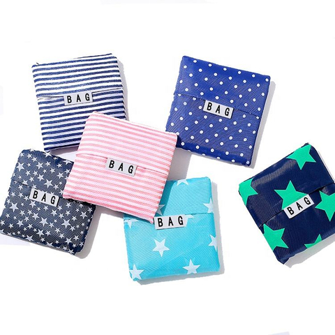 Customized Printing Logo Polyester Foldable Shopping Bag Women's Clothes Drawstring Shopping Bag Polyester Bag