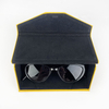 Wholesale New Style Portable PU Leather Case Box for Glasses Eyeglass Sunglasses Foldable Triangular Glasses Case