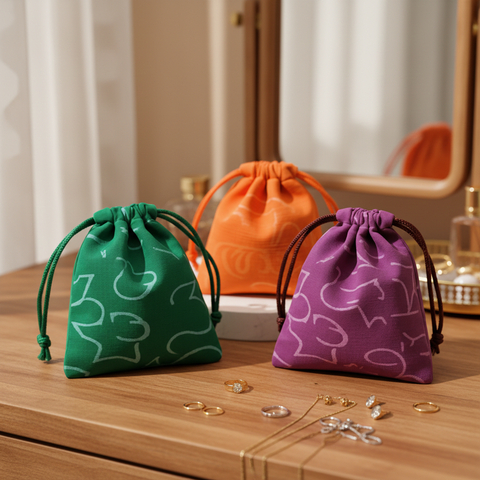 Eco Friendly Custom Cotton Drawstring Bag Organic Muslin Cotton Canvas Fabric Drawstring Dust Bag With Logo Printed