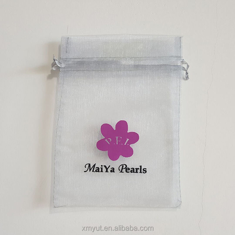Organza Gift Bag Grey Color or Customized Acceptable Drawstring Recyclable Accept