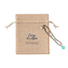 NATURAL Custom Print Logo Small Jute Jewelry Pouch Hemp Linen Jute Jewelry Bag Comb Burlap Drawstring Sacks