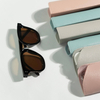 Custom Printed Logo Sunglasses Bag Portable PU Storage Case for Eyeglasses and Lens Glasses Pouch New Style
