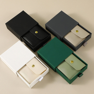 Luxury Leather Jewelry Bag Eco-Friendly Cardboard Jewelry Box Custom Logo Drawer Packaging for Gifts Bags