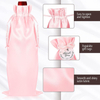Luxury Pink Soft Grape Wine Silk Gift Jewelry Packaging Pouch Custom Printed Logo Satin Dust Wine Drawstring Bag