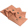 Custom Jewelry Pouch Jewelry Bags Gift Package Flip Cover with Logo Velvet Protection Hot Stamping Recyclable Jelly Accept AZO