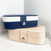 Wholesale High Quality Luxury PU Leather Mini Travel Jewelry Box Custom Logo Organize Case for Jewelry Storage