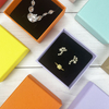 Luxury Lid and Base Boxes Custom Jewelry Clothing Orange Gift Box With Cotton Pouch Packaging Box Perfume Case