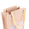 Jute Linen Wine Dust Tote Bag Shopping Bag Window Packaging Burlap Accept Customized with PVC Size Jewelry Pouch with logo