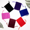 Custom Logo 11-Color Velvet Drawstring Pouch Bag 7*9 cm Jewelry Accessory Storage for Watches Rings-for Watches Rings Glasses