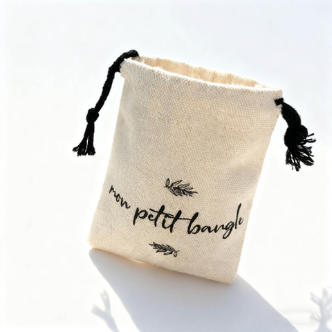 Custom Logo Organic Cotton Bags Muslin Shopping Pouch Canvas Drawstring Dust Bag for Handbag