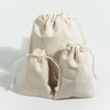 Custom Logo Eco-Friendly Organic Drawstring Dust Bag Reusable Muslin Cotton Pouch Linen Bag Gift Jewelry Packaging Wholesale