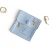 Custom Print Logo Stylish Envelope Packaging Jewelry Necklace Pouch Bag White Envelope Microfiber Jewelry Pouches