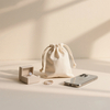 Mini Cotton Bag 10x15 cm Small Canvas Drawstring Pouch for Phone Case Samples Jewelry and Little Objects Packaging