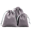 Eco-Friendly Large Velvet Pouch Large Custom Logo Drawstring Gift Jewelry Bags