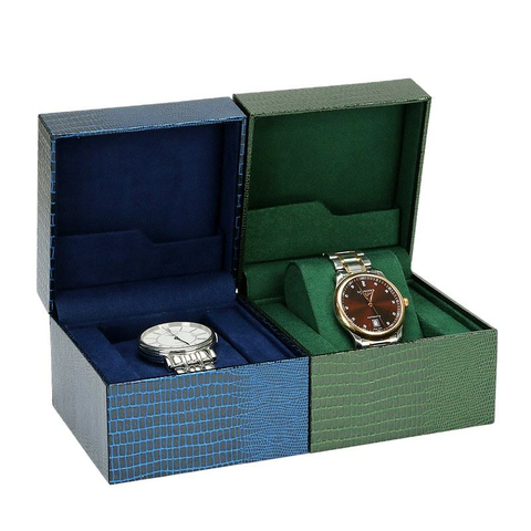 New Custom Retro Watch Packaging Jewelry Gift Box Flip Top Watch Storage Display Box with Pillow Luxury Leather Yu-touch-watch 7