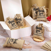 Reusable Customize Print Logo Jewelry Soap Jute Bag Hemp Burlap Linen Bracelet Pouch Small Jute Drawstring Bag