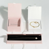 Luxury Custom Printing Magnet Book Shape Jewelry Gift Packaging Box for Jewellery Ring Necklace Ribbon Jewelry Box with Bag