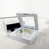 New Arrival Hot Sale Transparent Membrane Floating Frame Pe Film Display Clear case 3d Suspension Jewelry Display Box