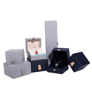 High-End White PU Leather Jewelry Box Set Custom Logo Packaging for Earrings Bracelets Necklaces Rings