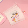 Unicorn Sealed Zipper Plastic Bag Frosted Zipper Thickened Cute Sorting Pvc Bag