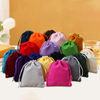 Customized Eco-Friendly Velvet Packaging Bag with Printed Logo for Jewelry for Rings Necklaces Watches Gemstones Dust-Proof