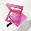 7x7 9x9cm Thin Suspension Frame Display Packaging Case 3D Floating Transparent Square PVC Plastic Pe Film Dustproof Jewelry Box