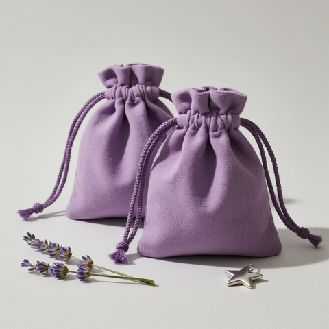 Custom Organic Natural Cotton Canvas Drawstring Dust Bag for Jewelry Reusable Fashion Cotton Packaging Bag for Gifts