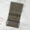 Logo Custom Velvet Jewelry Bag Microfiber Jewelry Bags With Logo Snap Button Linen Jewelry Pouch