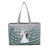New Arrival Stylish Black Nylon Mesh Shopping Bag Tote Bag Mesh Beach Bag