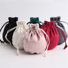 Custom Printing Logo Velvet Dice Bag Jewellery Bag Flannel Necklace Drawstring Bags Pouch for Earring Bracelet