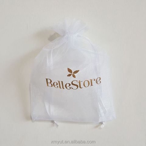 In Stock Wholesale Organza Drawstring Bag Custom Jewelry Mesh Storage Bag Accept Sample logo Design