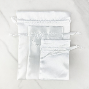 Custom Luxury Silk Jewelry Packing Dust Bags Drawstring Gift Bag for Cosmetic Jewellery Handbags Satin Pouch