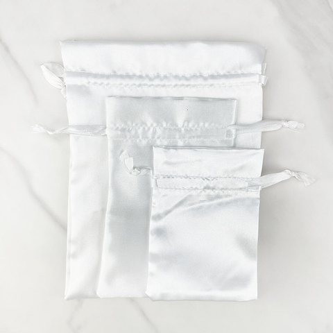 Custom Luxury Silk Jewelry Packing Dust Bags Drawstring Gift Bag for Cosmetic Jewellery Handbags Satin Pouch