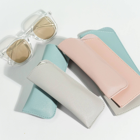 Custom Printed Logo Sunglasses Bag Portable PU Storage Case for Eyeglasses and Lens Glasses Pouch New Style