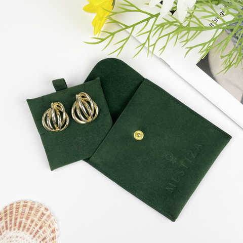 Custom Rings Earrings Jewelry Package Pouch Bag Personalized Logo Printed Jewelry Microfiber Packaging Bags