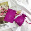 Custom Satin Jewelry Storage Bags Drawstring Purple Satin Silk Bag Jewelry Bags Textile Packaging With Logo