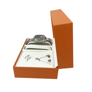 Custom logo OEM Smart Watch Display Packaging Store Jewelry Package Box Luxurious Color Pu Leather Watch Box case