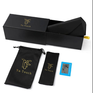 Custom Printed Logo PU Folding Glasses Case Set Eyeglasses Cleaning Cloth Sunglasses Protection Glasses Bag Paper Box Packaging