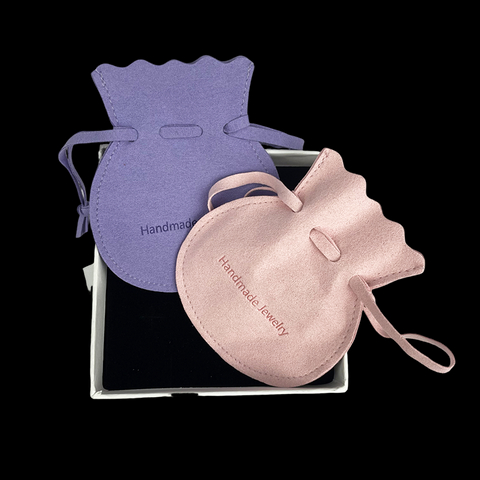 Custom Logo Luxury Jewellery Packaging Insert Card Soft Microfiber Envelope Flap Jewelry Pouch Bag