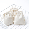 Custom Organic Cotton Drawstring Bag for Jewelry Recyclable Biodegradable Rings Earrings Watches Glasses Dust-Free Gift Giving