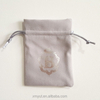 Drawstring Bag or Customized Acceptable Accept for Gifts Suede Jewelry Pouch/suede Recyclable Screen Printing,hot Stamping Black
