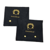Suede Microfiber Jewelry Container Bag with Box and Insert Pad Cards Customizable Logo for Earrings and Other Delicate Pieces