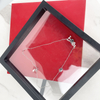 Custom High Quality Transparent Pe Film Plastic 3d Floating Frame Display Holder Jewelry Case Box Packaging