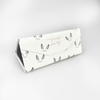 Custom Print Logo PU Leather Color Sunglasses Case Triangular Folding Glasses Case Handmade Foldable Sunglasses Case