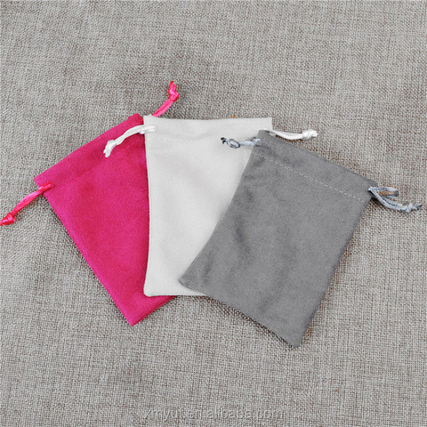 OEM Customized Printing Logo 11 Colors Luxury Jewelry Bags Suede Bag Velvet Gift Pouch for Jewelry Drawstring Bag
