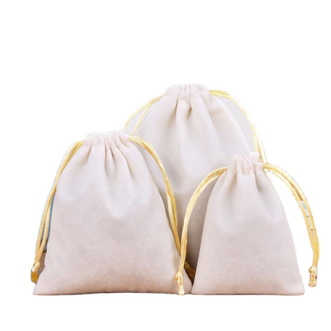 Eco-Friendly Large Velvet Pouch Large Custom Logo Drawstring Gift Jewelry Bags