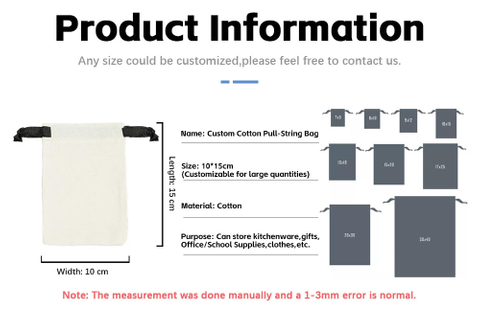Extra Large Cotton Dust Bag Jumbo Size Black Custom Drawstring for Luxury Handbag Storage Wholesale Vendor