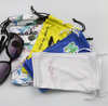 Custom Logo Microfiber Sunglasses Pouch Glasses Wiping Cleaning Cloth Set Wholesale Soft Eyeglasses Drawstring Bag