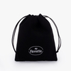 Wholesale Custom Printed Drawstring Jewelry Pouch Black White Velvet Suede Bag Jewelry Packaging Bag with Personalized Logo