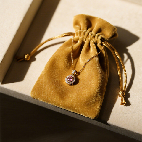 Eco-frinedly Velvet Jewelry Pouch Earring Necklace Jewelry Drawstring Packaging Bag Pouch Custom logo Jewelry Gift Bag